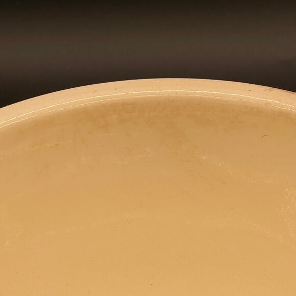 RARE Vintage Kitchen Kraft by HLC Doll\'s House Pattern Mixing Bowl with Gold Rim